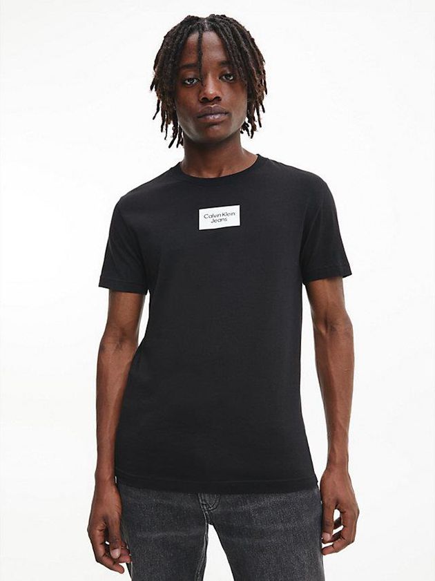 Calvin Klein USA Slim Organic Cotton Mens T-Shirt Black 6852104-UZ